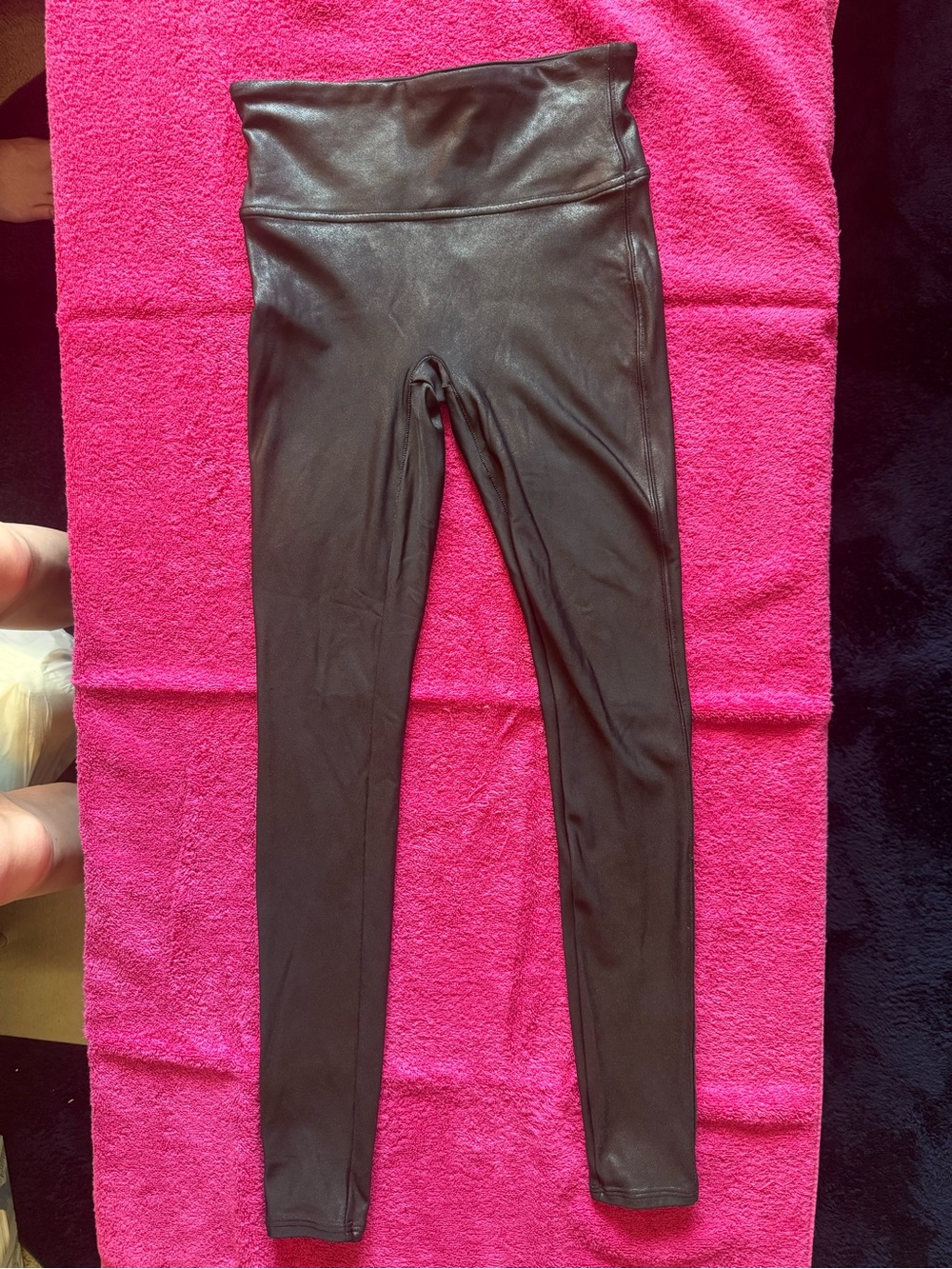 SPANX Women’s Faux Leather Leggings in Brown
